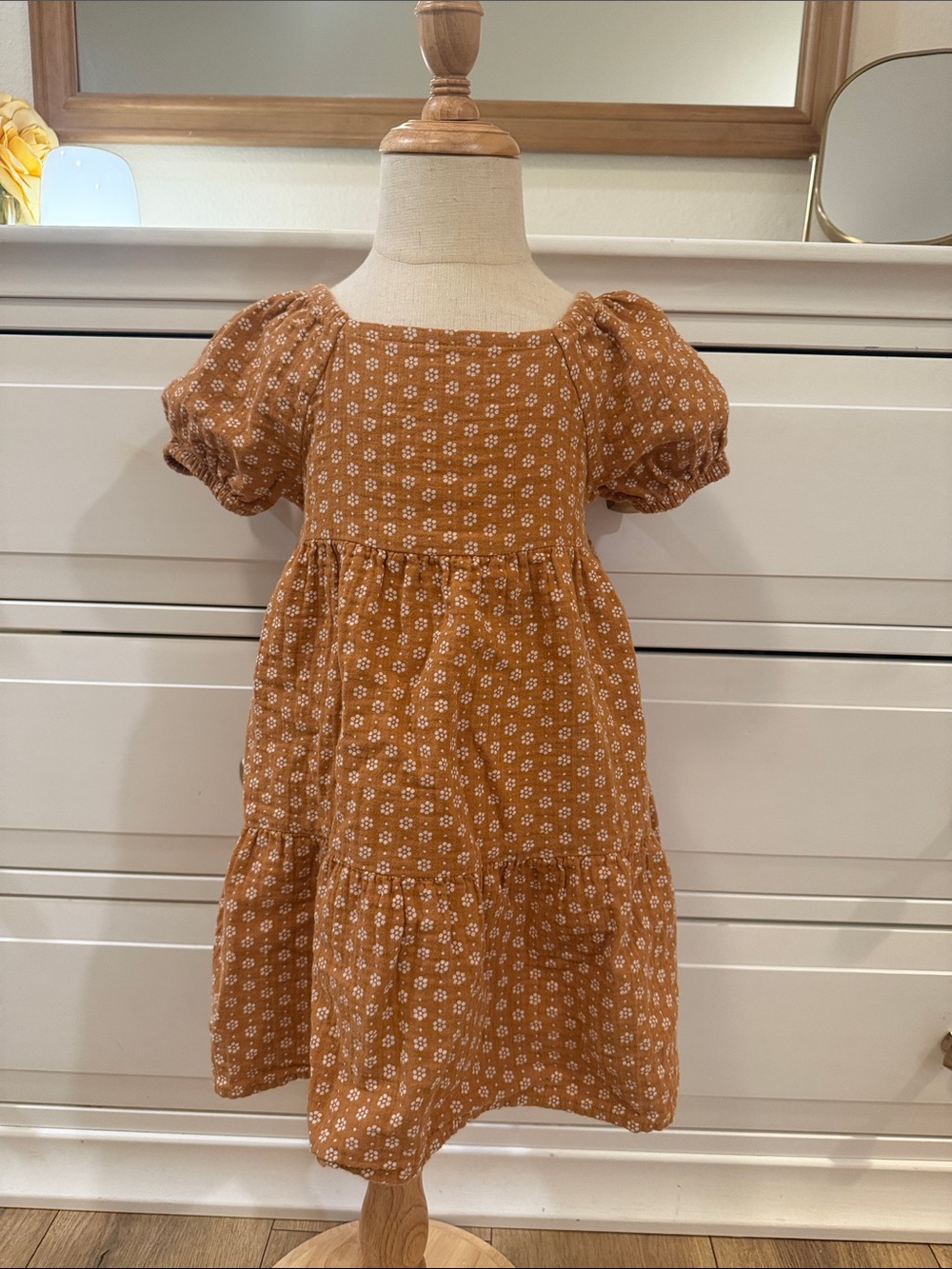 100% Cotton Toddler Floral Dress 🍂